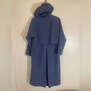 L.L. Bean Full Length Blue Purple Trench Coat Rain Jacket Women’s Small